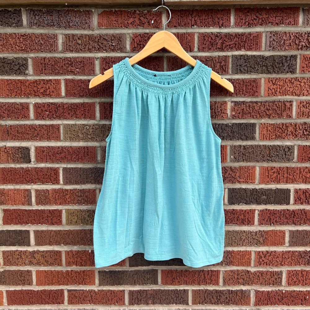 Banana Republic Sky Blue Scrunch Sleeveless Tank Top